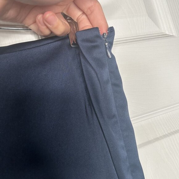 Maison de Papillon Kennedy Navy Blue Sateen Satin Pants Women's Size Small S - Picture 6 of 9